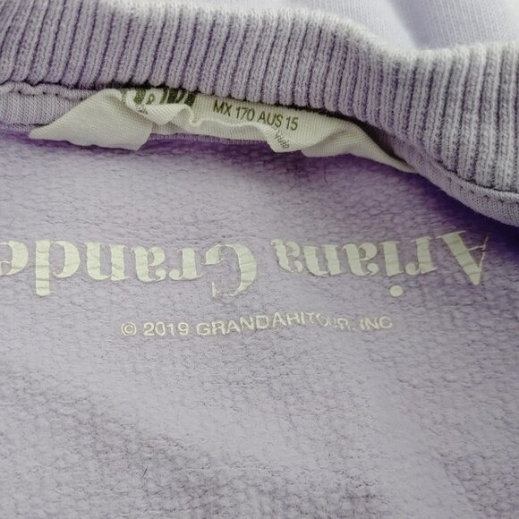 H&M x Ariana Grande Sweetner Lilac Sweatshirt Track list crop Small - Picture 3 of 5